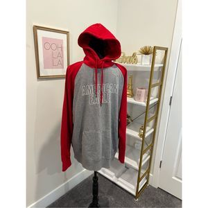NWOT Men’s Red & Gray Colorblock Hoodie - Size XL
